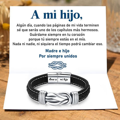 Pulsera lazo infinito Acero Inoxidable💎 + Caja de Regalo + Tarjeta + Marcacion Laser