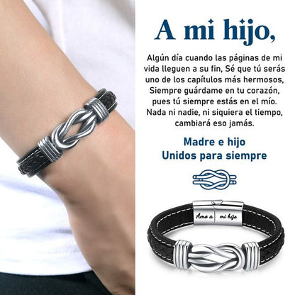 Pulsera lazo infinito Acero Inoxidable💎 + Caja de Regalo + Tarjeta + Marcacion Laser