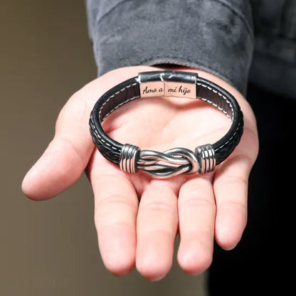 Pulsera lazo infinito Acero Inoxidable💎 + Caja de Regalo + Tarjeta + Marcacion Laser