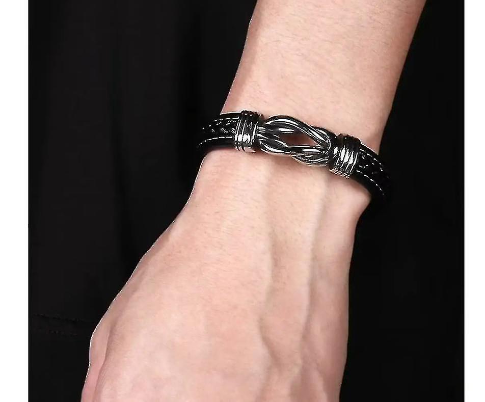 Pulsera lazo infinito Acero Inoxidable💎 + Caja de Regalo + Tarjeta + Marcacion Laser