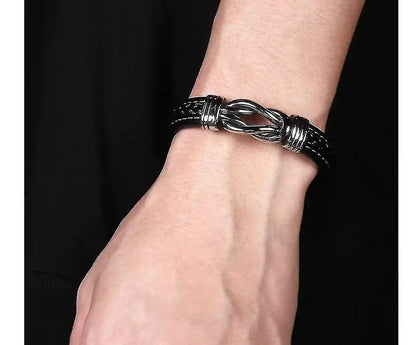 Pulsera lazo infinito Acero Inoxidable💎 + Caja de Regalo + Tarjeta + Marcacion Laser