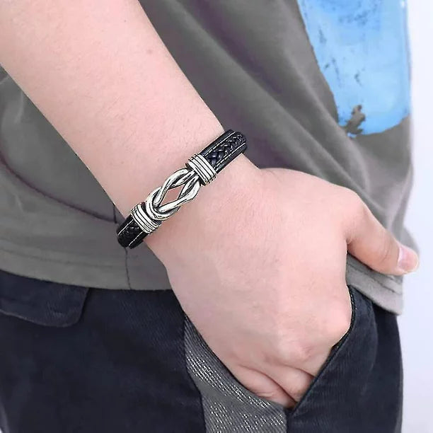 Pulsera lazo infinito Acero Inoxidable💎 + Caja de Regalo + Tarjeta + Marcacion Laser